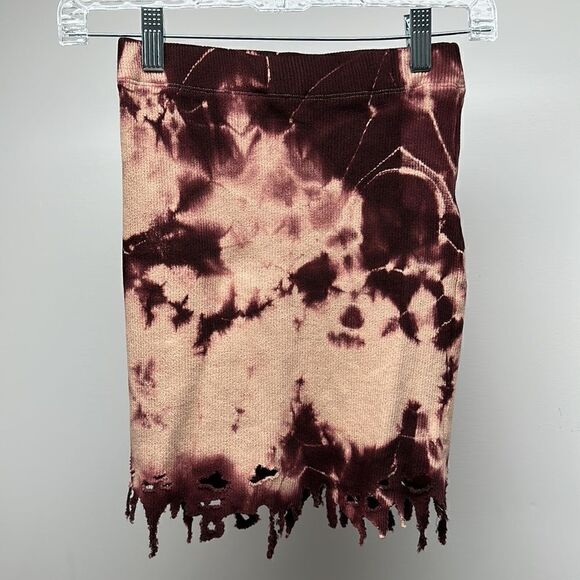 KIKIRIKI BORDEAUX PINK TIE-DYE TURTLENECK TOP & SKIRT SET M - Picture 8 of 9